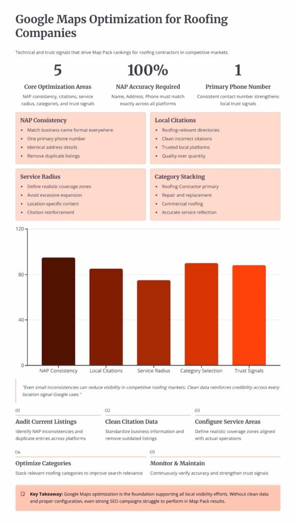 Google Maps Optimization for Roofing Companies