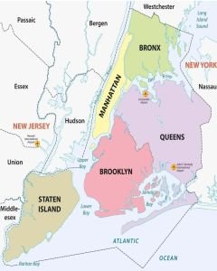 New York City is divided into five boroughs